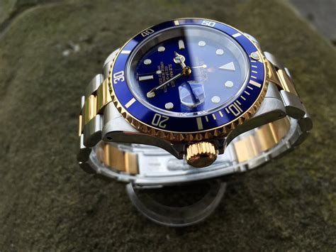 rolex submariner date gold steel blue dial|Rolex Submariner blue dial price.